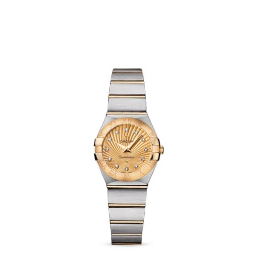 Omega Constellation Quartz 24 Brushed Stainless Steel / Yellow Gold / Champagne Supernova